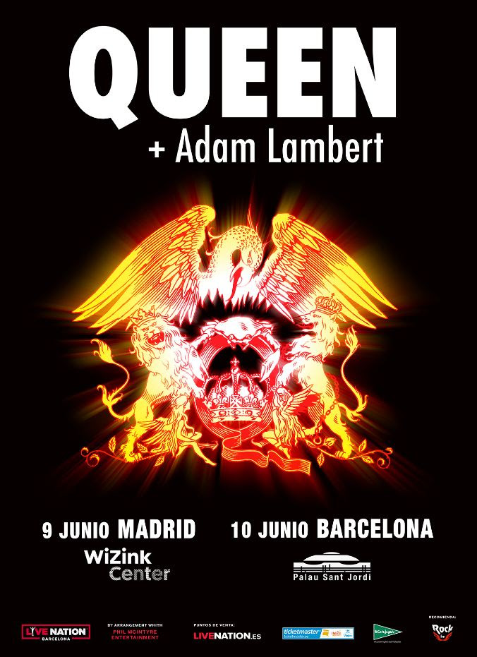 QUEEN + Adam Lambert nos visitan en Junio