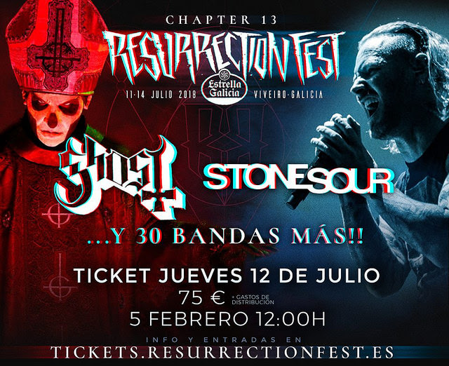 RESURRECTION FEST entradas a la venta para el Jueves 12