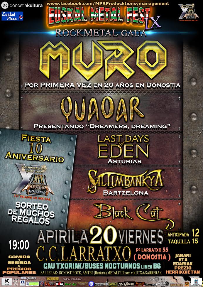 IX EUSKAL METAL Fest​. Muro el Viernes