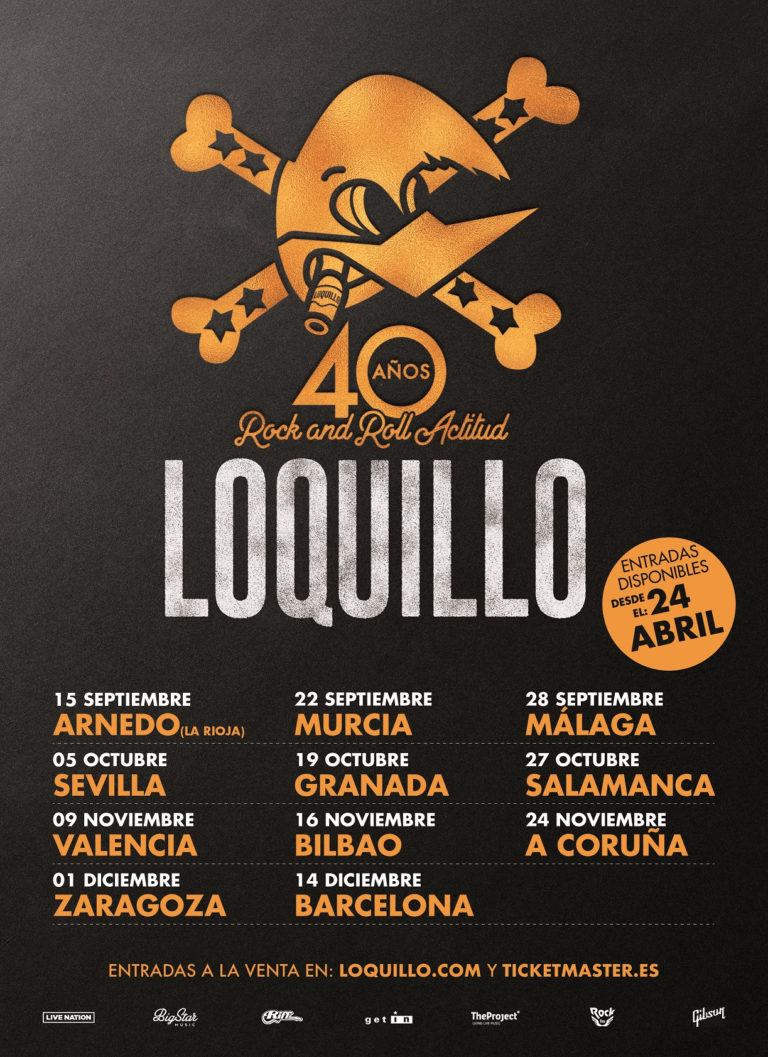 LOQUILLO CONFIRMA LOS 11 CONCIERTOS DE SU GIRA ’40 AÑOS DE ROCK AND ROLL ACTITUD’