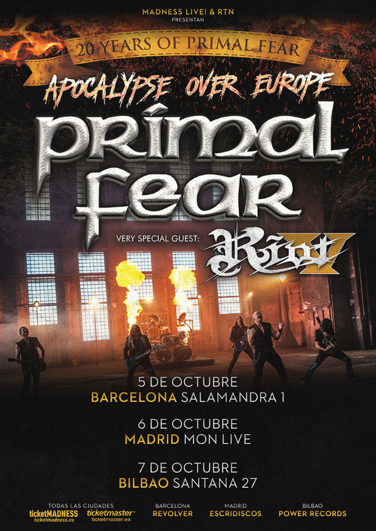 PRIMAL FEAR concierto en Bilbao en Octubre
