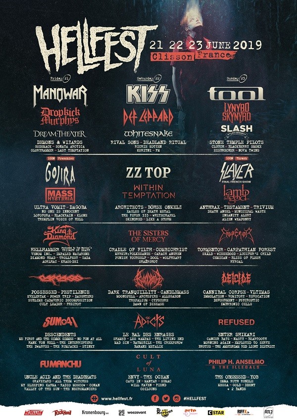 HELLFEST 2019. Horarios Domingo