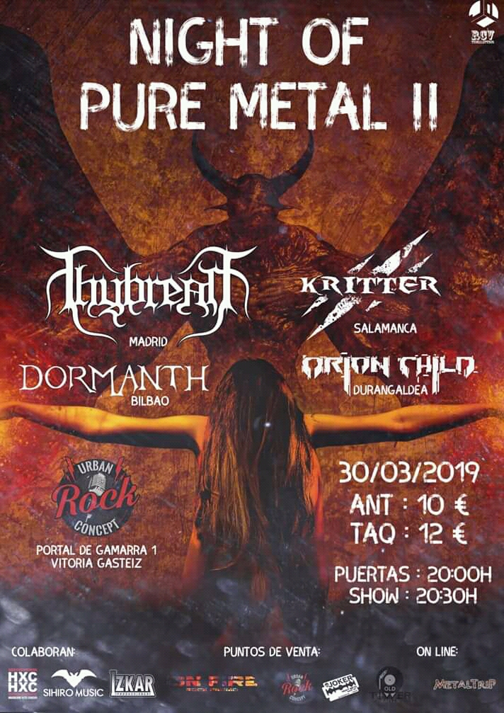 NIGHT OF PURE METAL II el Sábado en Gasteiz