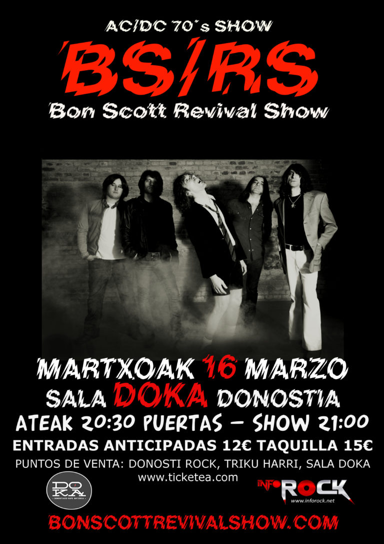 BON SCOTT REVIVAL SHOW. Fiestón AC/DC en Donostia!!!