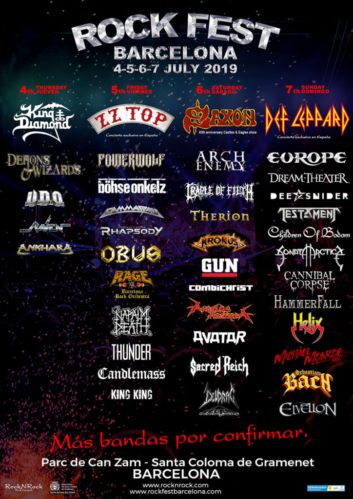 ROCK FEST BARCELONA 2019 cierra su cartel con doce nuevas incorporaciones