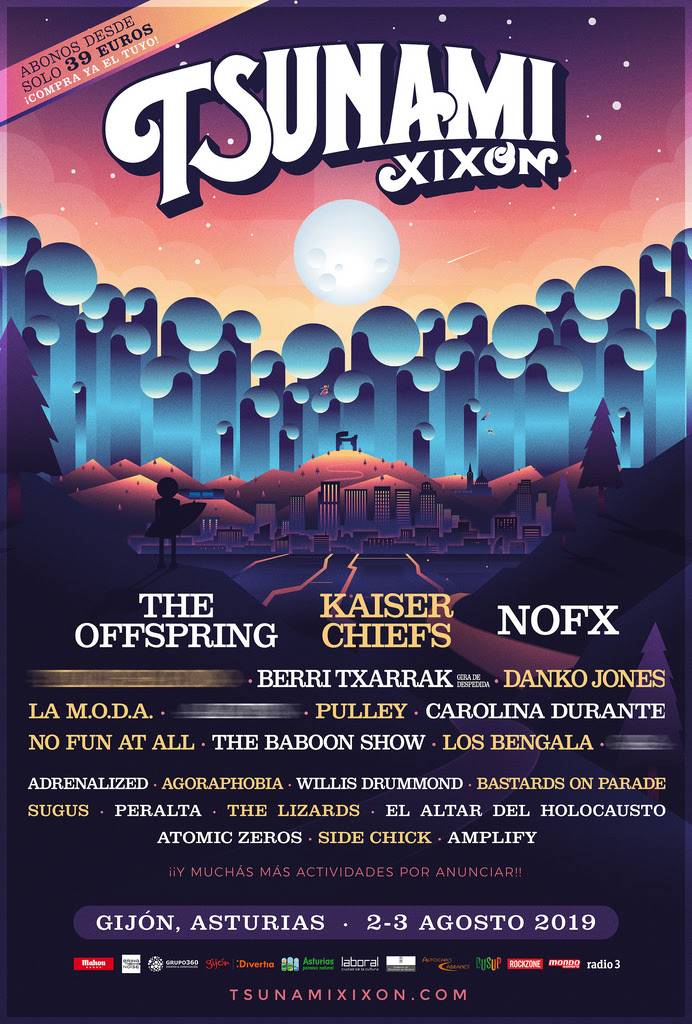 THE OFFSPRING, KAISER CHIEFS y NOFX encabezarán el TSUNAMI XIXÓN 2019