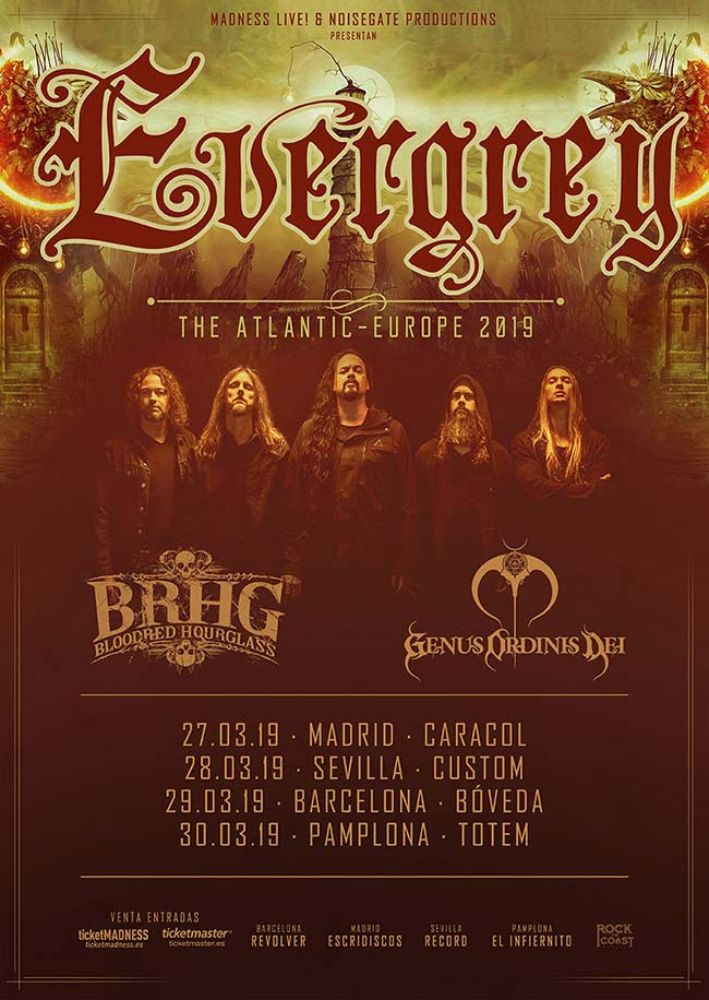 EVERGREY nos visitan en Marzo