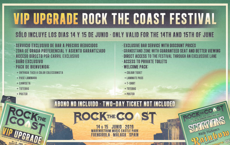 ¡VIP Upgrade Rock The Coast 2019 YA a la venta!