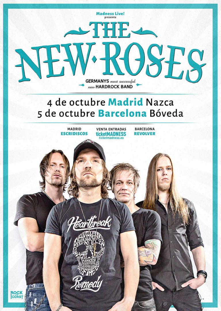 THE NEW ROSES visitarán Madrid y Barcelona en Octubre