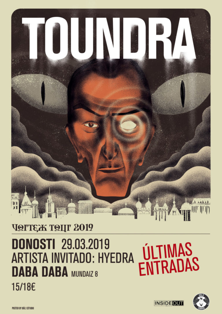 Toundra + Hyedra, mañana Viernes 29 de Marzo en Donostia