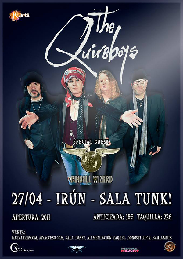 The Quireboys aterrizarán en IRUN el Sábado 27 de Abril