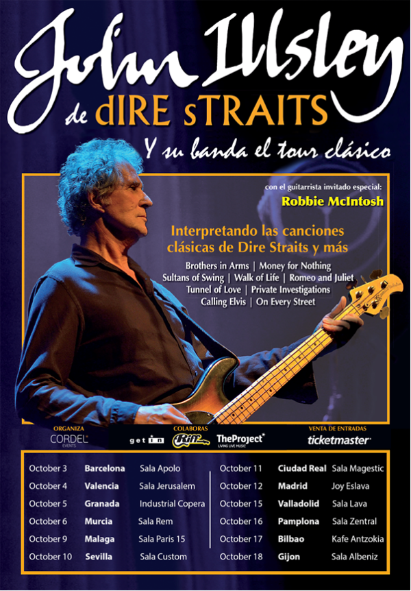John Illsley de Dire Straits y su banda actuarán en España este 2019