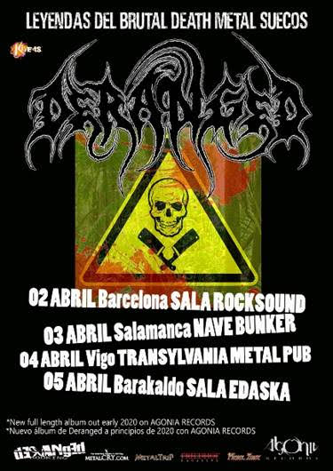 Deranged, presentarán su nuevo álbum en abril 2020