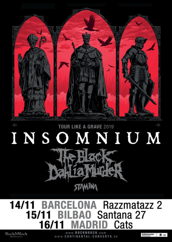 INSOMNIUM vendrán en Noviembre junto a THE BLACK DAHLIA MURDER y STAM1NA