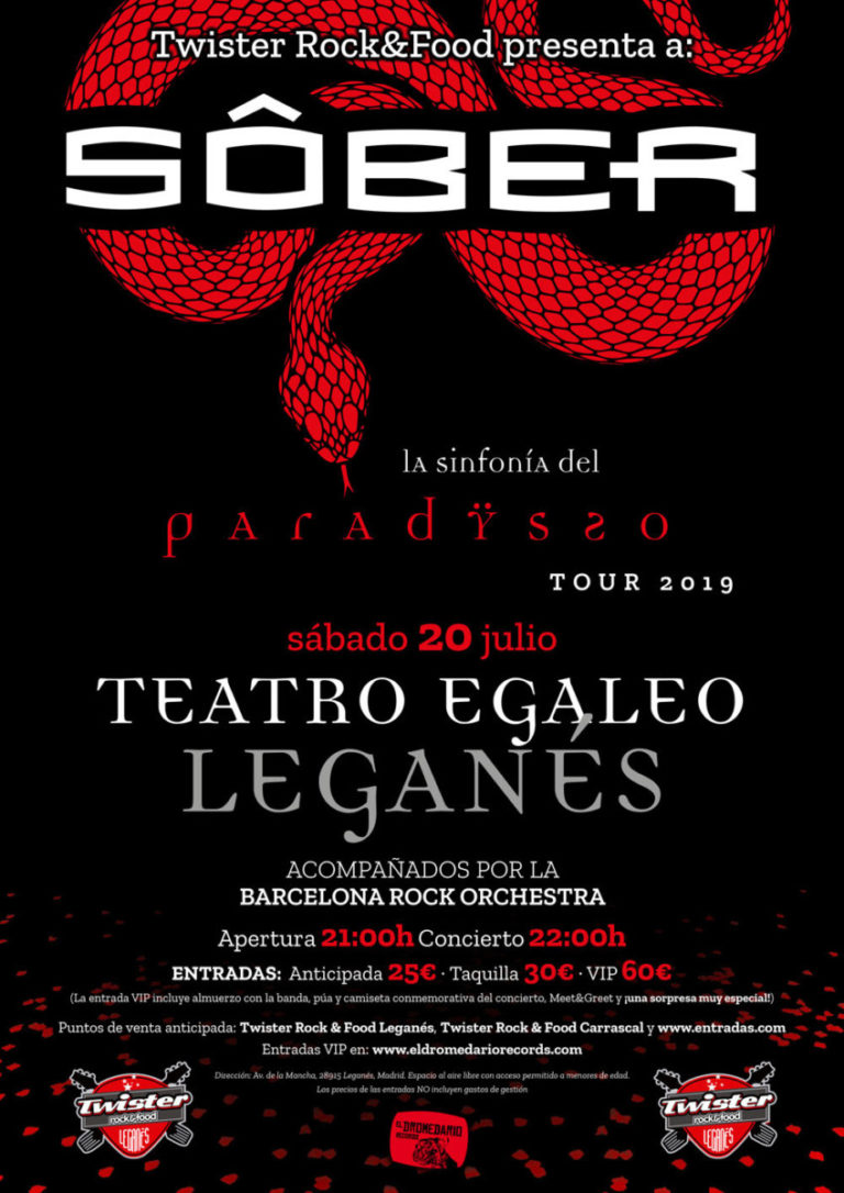 La Sinfonía del Paradÿsso, de Sôber, recalará el 20 de julio en Leganés
