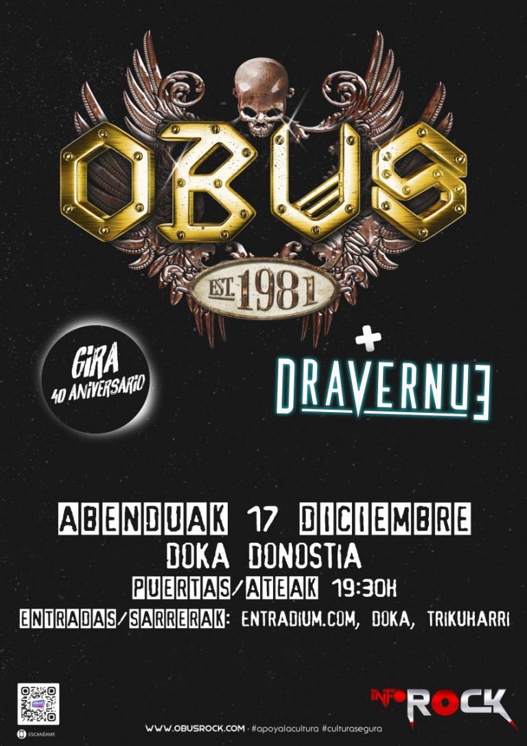 La gira 40 aniversario de Obús en Donostia en Diciembre