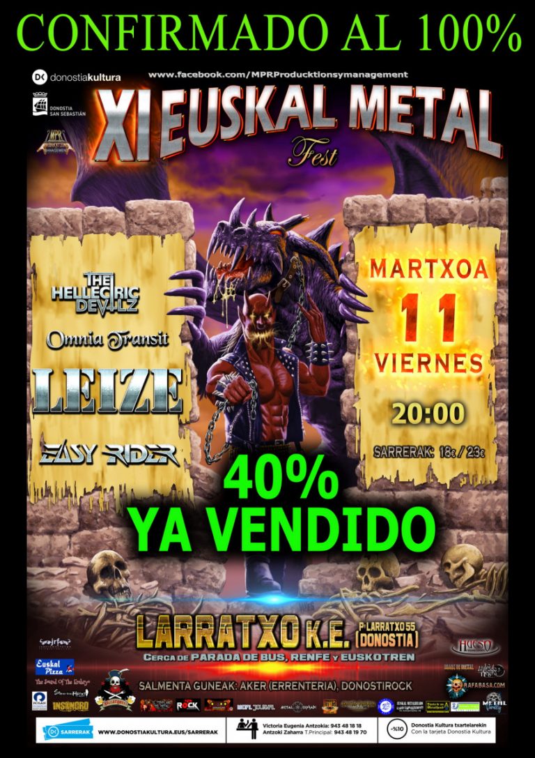 Euskal Metal Fest XI. Este Viernes en Donsotia