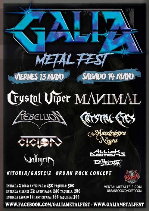 Galia Metal Fest 2022, el 13 y 14 de mayo en Urban Rock Concept de Vitoria