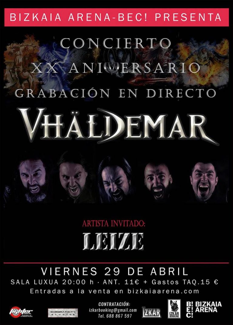 VHALDEMAR grabará en directo su concierto del Viernes en BEC de Bilbao