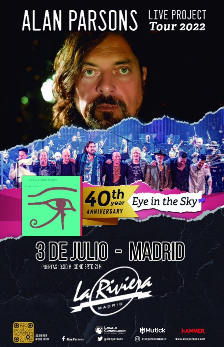 ALAN PARSONS LIVE PROJECT el 3 de Julio en Madrid