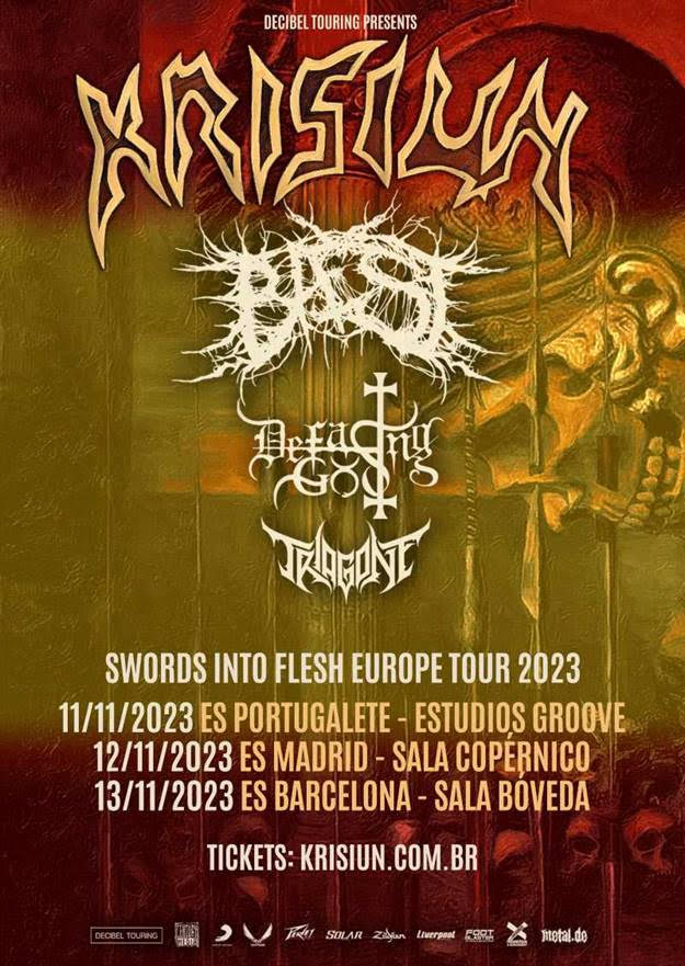 Los brasileños Krisiun recorrerán Europa para presentar su último lanzamiento “Mortem Solis”.