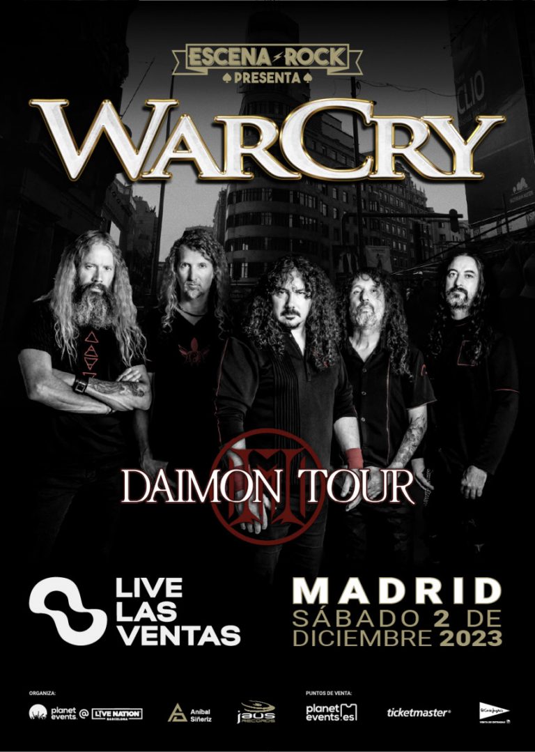 WarCry en concierto el 2 de diciembre en Madrid